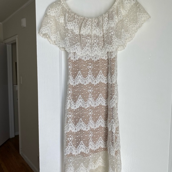 Nightcap white lace off the shoulder mini dress - Picture 2 of 3